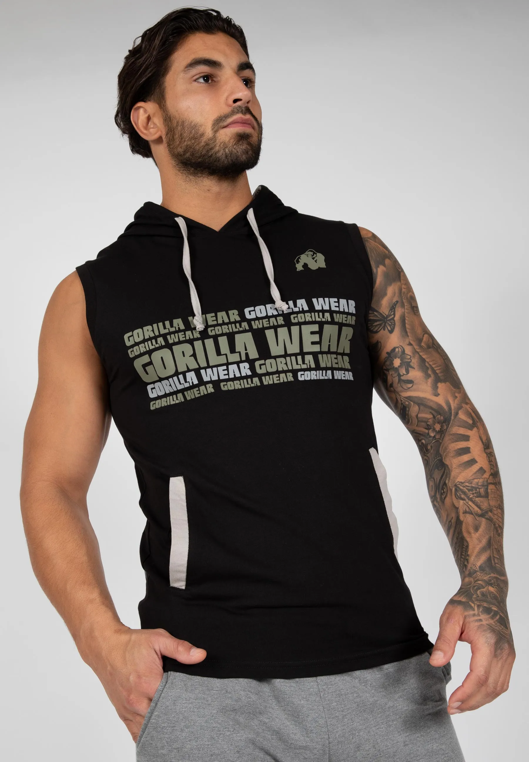 Melbourne S/L Hooded T-shirt - Black